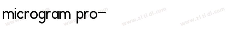 microgram pro字体转换